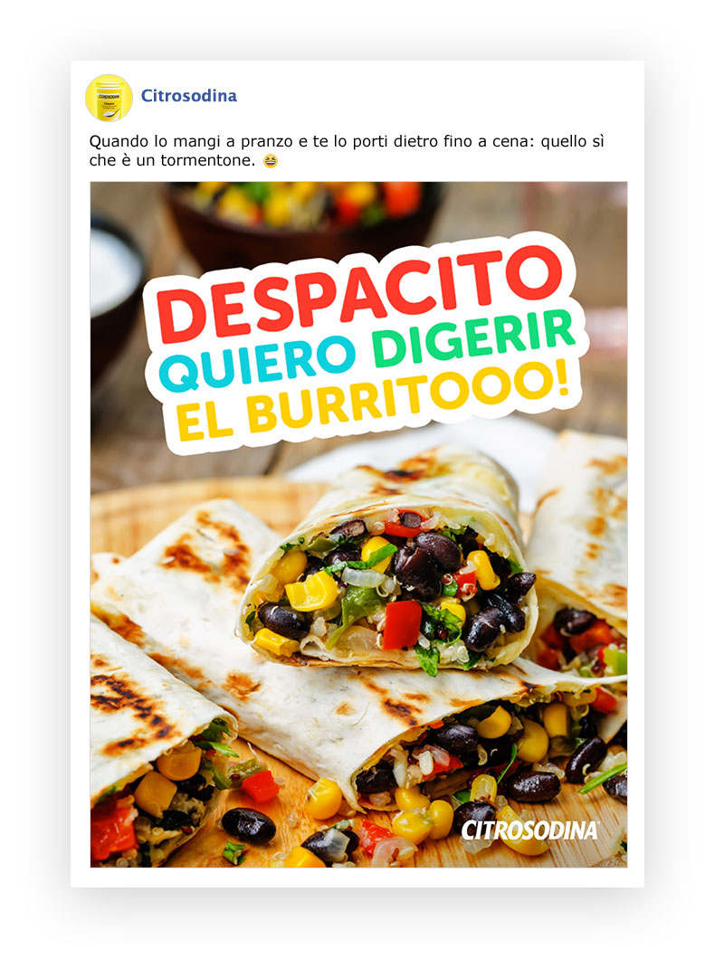 Publicación irónica de Facebook