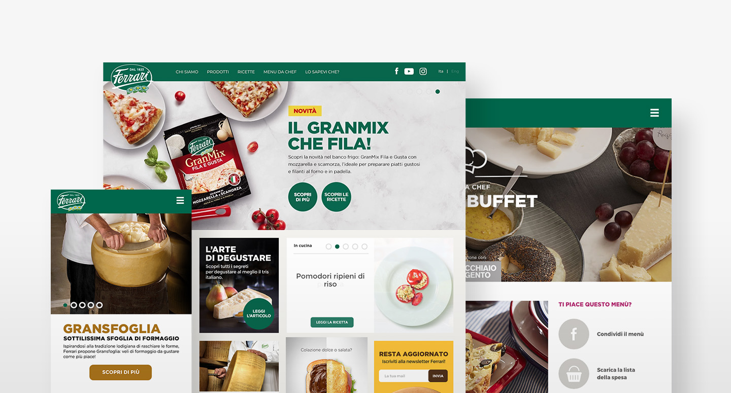 Sitio web de Ferrari Formaggi